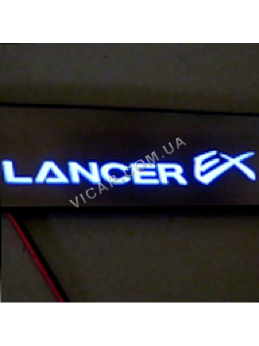 Накладки на пороги led Lancer X 